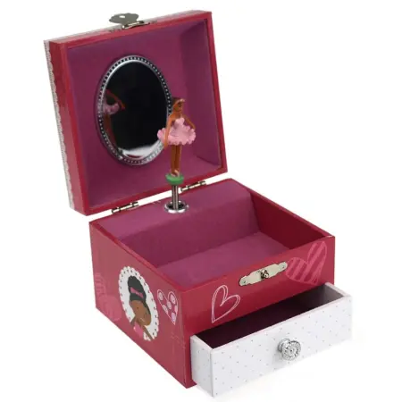 Ballerina Musical Jewellery Box Misty Square