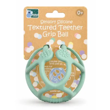 Silicone Textured Teether Grip Ball Green