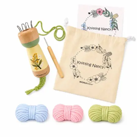 Wattle Blooms Knitting Doll