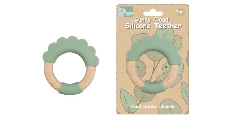 green cloud silicone teether ca3021a