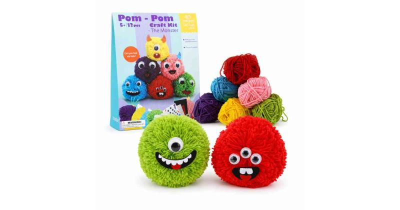 pom pom monster craft kit lt044