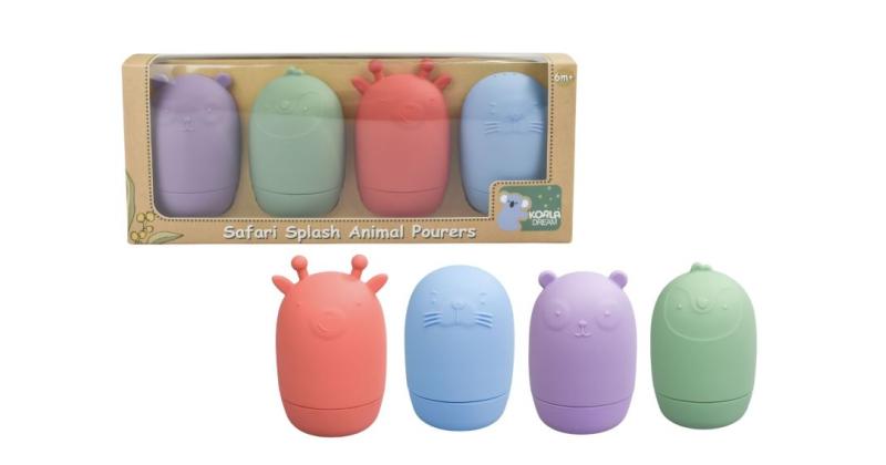 safari splash animal pourers set four ca3022