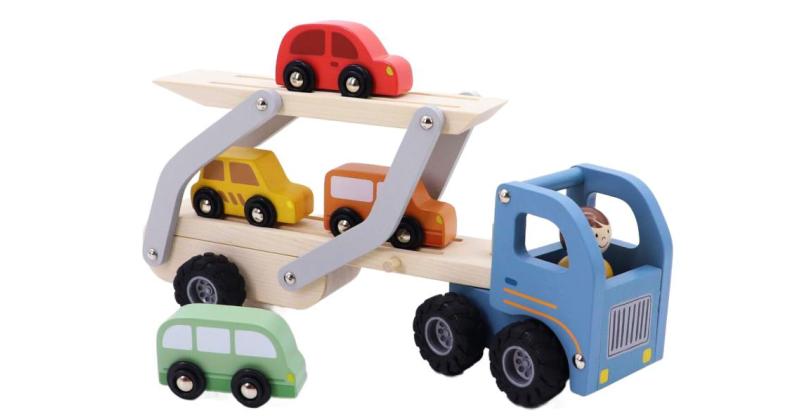 wooden car carrier four cars